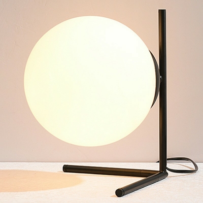 Nordic Metal and Glass Table Lamp  Globe and Geometric Table Lampfor Bedroom