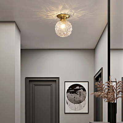 Ultra-Modern Glass Flush Mount Ceiling Lamp Flush Mount Fixture for Bedroom