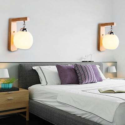 1 Light Flush Mount Wall Sconce Modern Wall Mounted Light for Bedroom