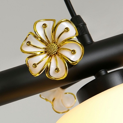 3-Light Island Lighting Minimalism Style Cylinder Shape Metal Chandelier Lamp