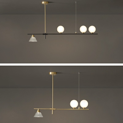 4-Light Island Lighting Modern Style Cone Shape Metal Pendant Light Fixture