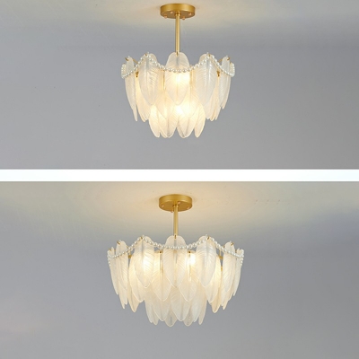 American Style Chandelier Glass Ceiling Chandelier for Bedroom