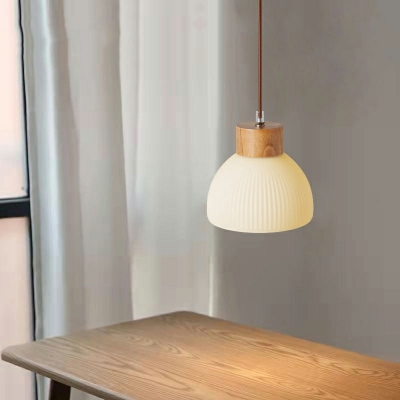 Contemporary Wood Down Lighting Pendant Hanging Pendant Light for Living Room Bedroom