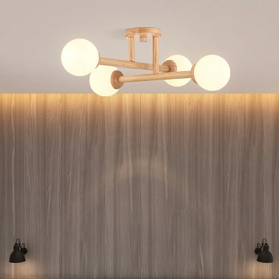 Flush Ceiling Light Fixture Wood Finish Flush Ceiling Lights for Bedroom