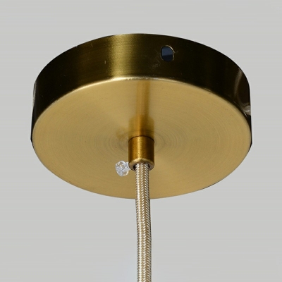 Gold 1 Light Linear Down Lighting Pendant Modern Ceiling Pendant Lamp for Bedroom