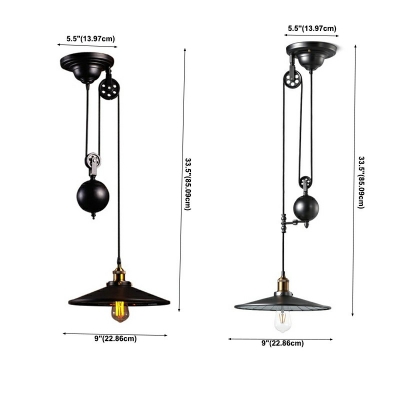 Industrial 1 Light Drop Pendant Hanging Pendant Light for Dining Room