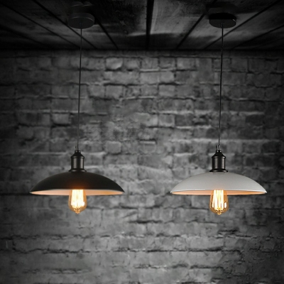 Industrial 1 Light Pendant Lighting Fixtures Vintage Suspension Lamp for Living Room