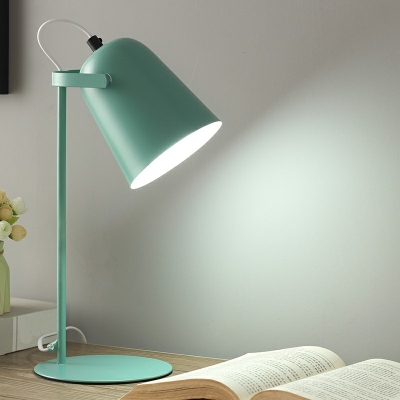 Macaron Metal Task Lighting Circular Base Reading Book Lights for Bedroom