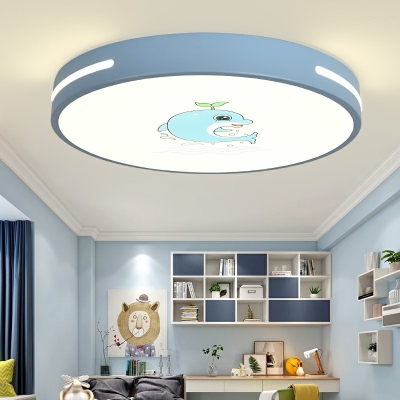 Macaron Ring Flush Mount Ceiling Light Fixture 1 Light Nordic Style Modern Flush Mount Led Lights for Bedroom