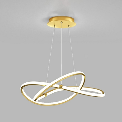 Minimalist Twisting Suspended Lighting Fixture Metal Pendant Lighting Fixtures
