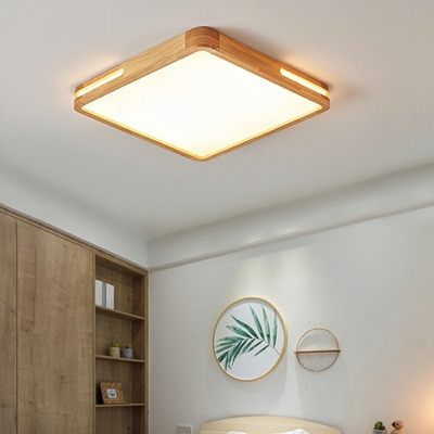 Modern Flush Mount Fixture Wood Flush Mount Ceiling Lamp for Bedroom