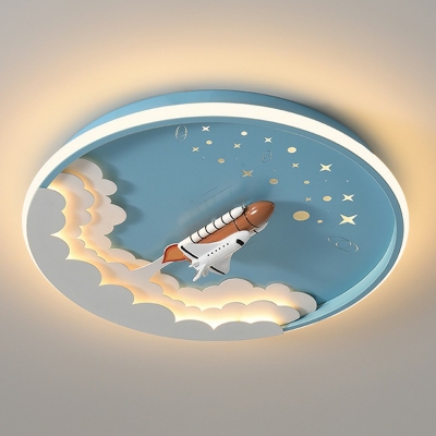 Modern Led Flush Mount Ceiling Fixture Minimalism Close to Ceiling Lighting for Kid's Room