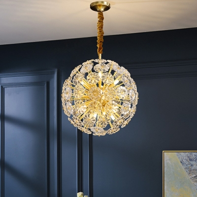 Modern Style Crystal Chandelier Light 6 Lights Nordic Style Pendant Light for Dinning Room