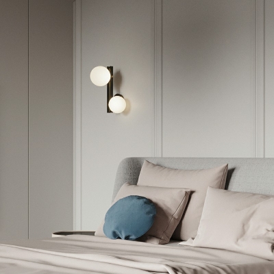 Nordic Style Glass Wall Light Modern and Simple Fixture for Bedside