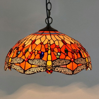 Pendant Light Semicircular Shade Modern Style Glass Ceiling Pendant Light for Living Room