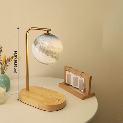 Ultra-Modern Night Table Lamps 1 Light Global Glass Table Light for Bedroom