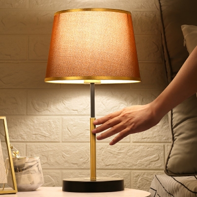 1-Light Dining Table Light Minimalism Style Bell Shape Metal Nightstand Lamp