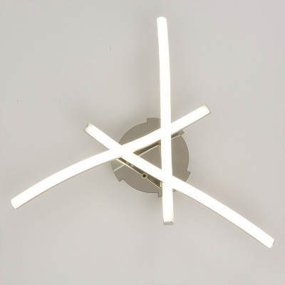 3-Light Flush Mount Lantern Minimalist Style Liner Shape Metal Ceiling Lighting