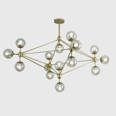 Contemporary Bubble Chandelier Light Fixture Clear Glass Hanging Ceiling Lights