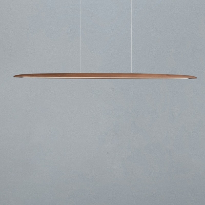 Contemporary Linear Island Chandelier Lights Wood Ceiling Pendant Light