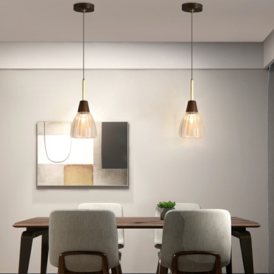Drop Pendant Glass Shade Suspension Pendant Light for Living Room