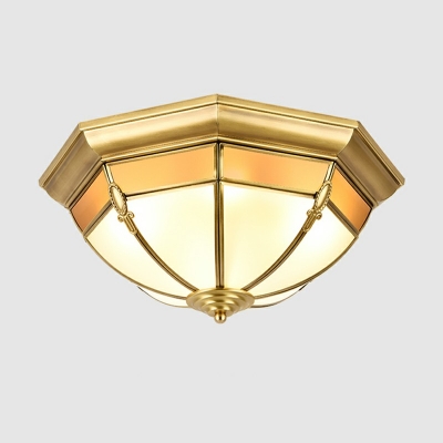 Flushmount Round Shade Modern Style Glass Led Flush Light for Dining Room