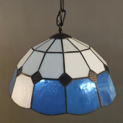 Hanging Light Fixtures Semicircular Shade Modern Style Glass Hanging Light Kit for Living Room