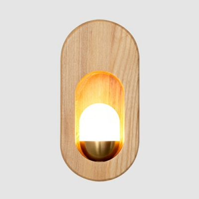 Japanese Style LED Wall Sconce Light Modern Style Wood Wall Light for Bedside