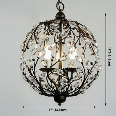 Metal Crystal Minimalism Style Pendant Light Nordic Style Modern Chandelier Light for Bedroom Coffee Shop