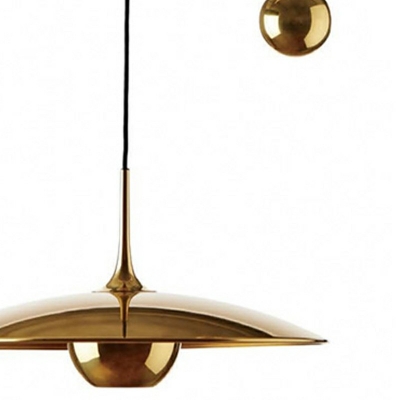 Metal Hanging Pendant Lamp Modern 1 Light Minimalist Hanging Light for Living Room