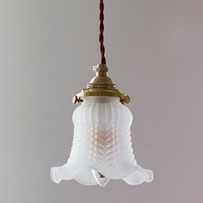 Minimalist Opal Frosted Glass Pendant Lighting Ripples Hanging Pendant Lights