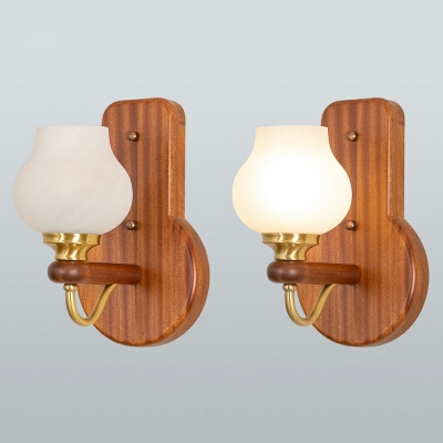 Modern Flush Mount Wall Sconce Wood Wall Lighting Fixtures for Living Room