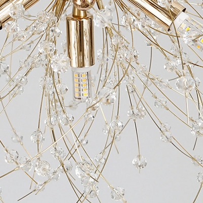 Modern Round Shape Hanging Lights Crystal Chandelier for Living Room Bedroom