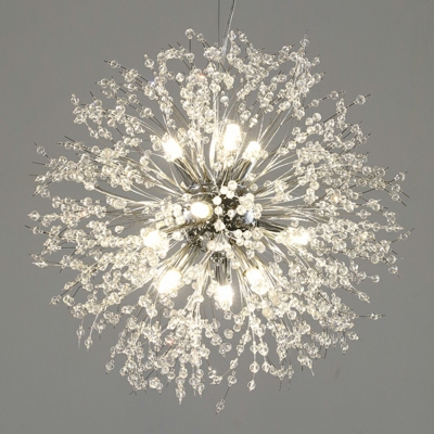 Modern Style Chandelier Crystal Round Shape Ceiling Chandelier for Living Room