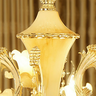Pendant Lighting Candle Shade Modern Style Crystal Pendant Light Kit for Living Room