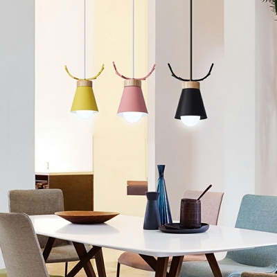 1 Light Wood Nordic Style Down Mini Pendant Modern Minimalist Pendant Light for Living Room