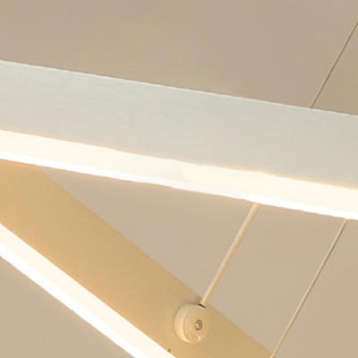 2-Light Hanging Ceiling Light Modern Style Square Shape Metal Chandelier Lighting