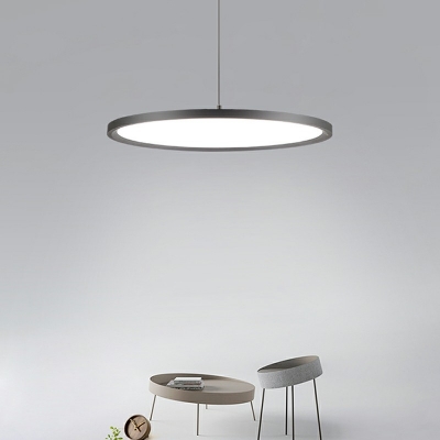 Contemporary Disc Pendant Lighting Fixtures Metal and Acrylic Pendant Ceiling Lights
