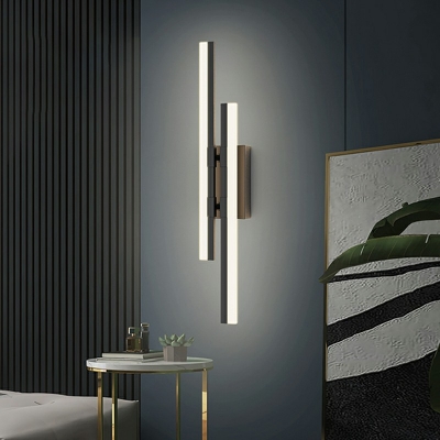 Linear Metal Acrylic Wall Light Modern Style LED Wall Sconce Light for Bedside