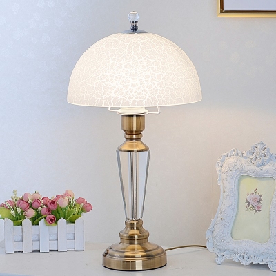 Modernism Cone Glass and Crystal Table Lamp Night Table Lamps for Bedroom