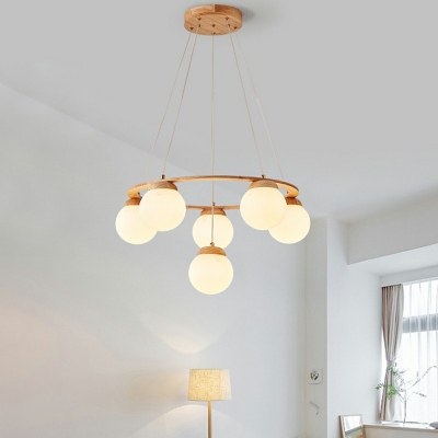Pendant Light Globe Shade Modern Style Glass Chandelier Pendant Light for Living Room