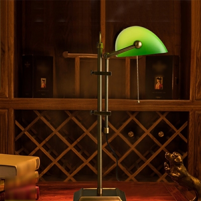 1 Light Glass Nightstand Lamp Modern Green Night Table Lamps for Bedroom