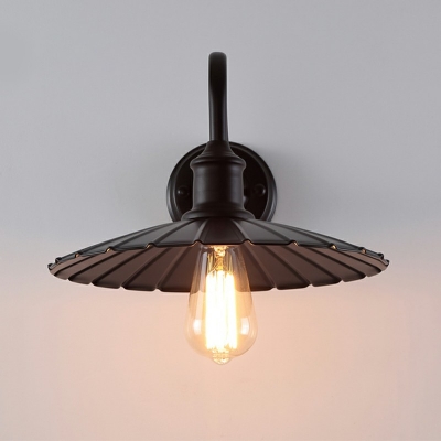 1-Light Sconce Lights Industrial Style Cone Shape Metal Wall Mount Light Fixture