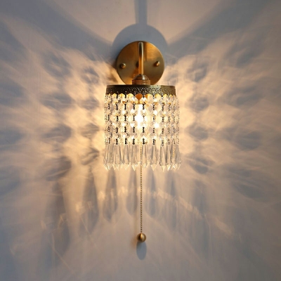 1-Light Sconce Lights Simplicity Style Waterfall Shape Metal Wall Mount Light Fixture