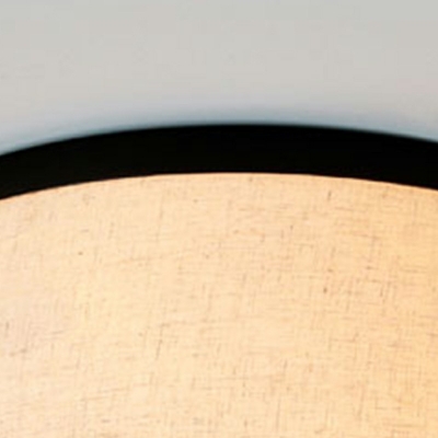 5-Light Flush Mount Lantern Light Traditional Style Drum Shape Fabric Ceiling Mounted Fixture