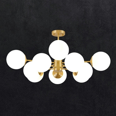 American Style Chandelier Glass Shade Ceiling Chandelier for Living Room Bedroom
