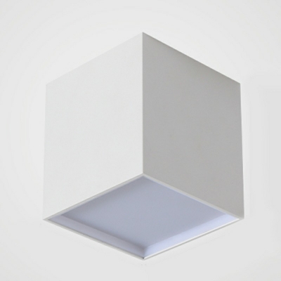 Contemporary Cube Flush Mount Chandelier Lighting Fixtures Metal Flush Mount Lamp