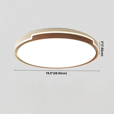 Contemporary Metal and Acrylic RGB Flush Ceiling Lights Drum Flush Mount Light Fixtures