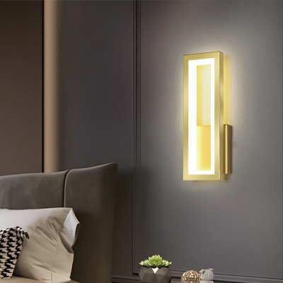 Creative Metal LED Wall Sconce Light Modern Style Linear Wall Light for Corridor and Bedroom Bedside