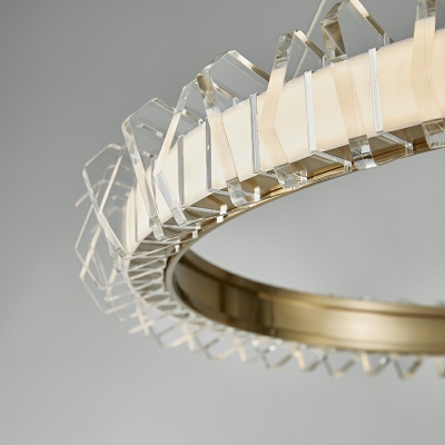 Minimalist Ring Suspended Lighting Fixture Metal Pendant Lighting Fixtures